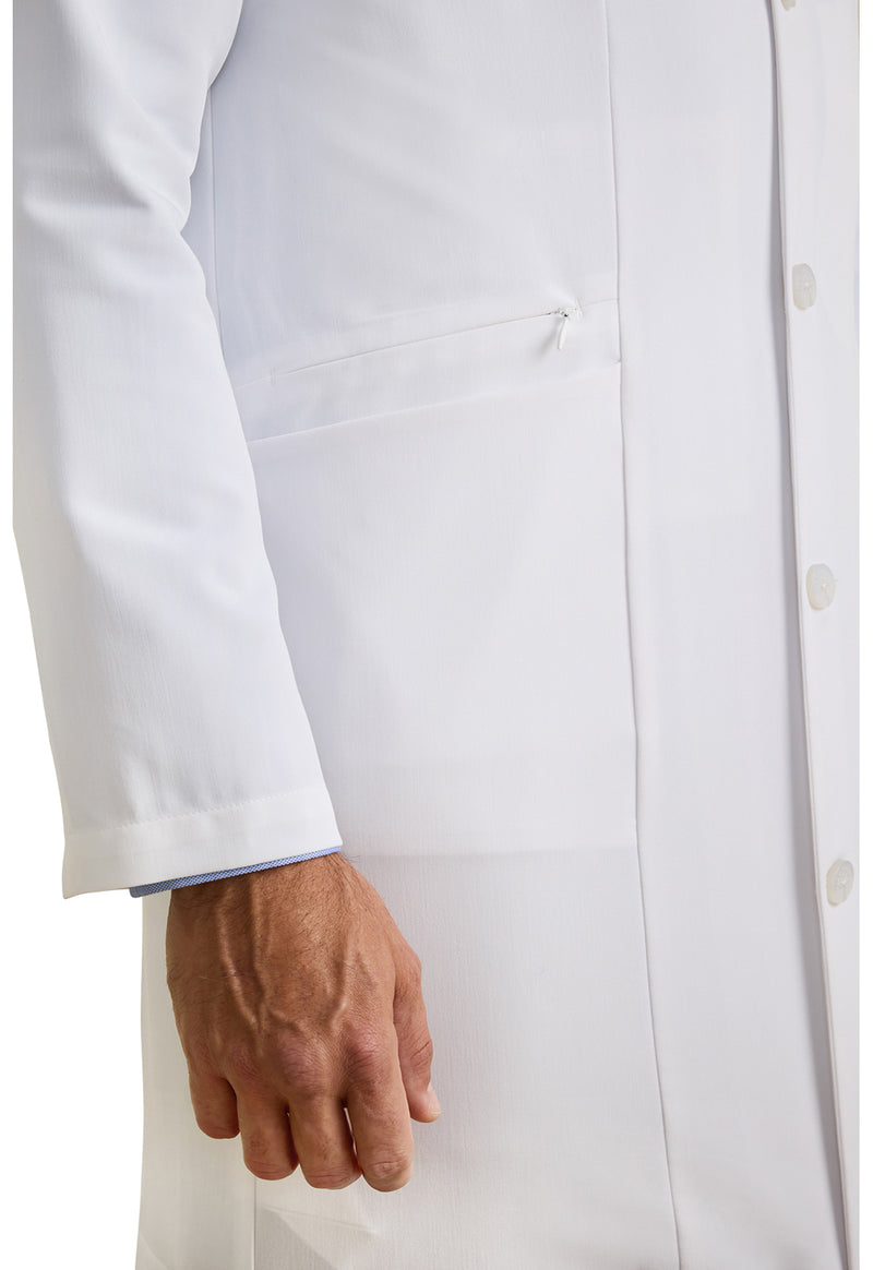 white - Lawrence Men's 37" Lab Coat (View 3)