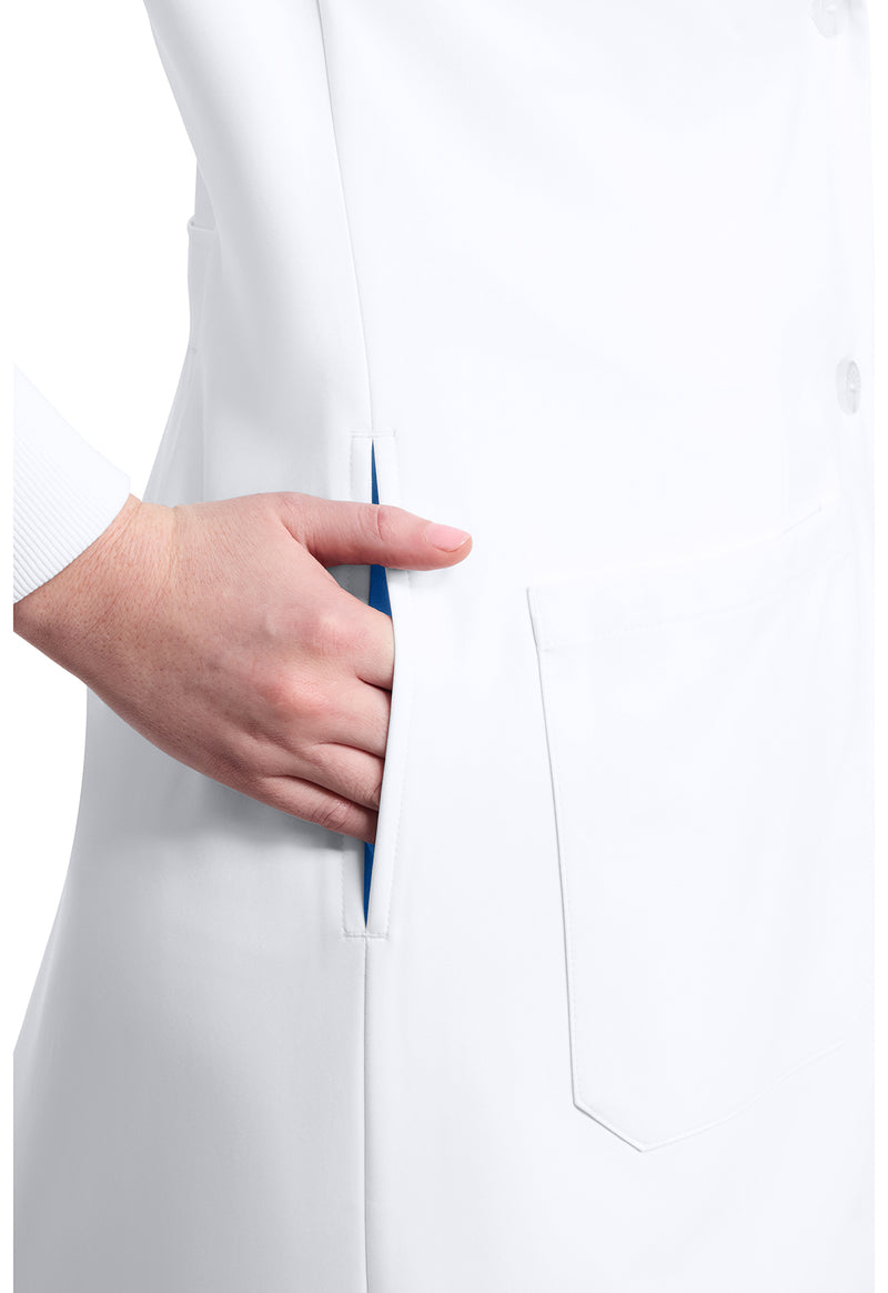 white - Womens 6-Pocket Dental Lab Coat (View 3)
