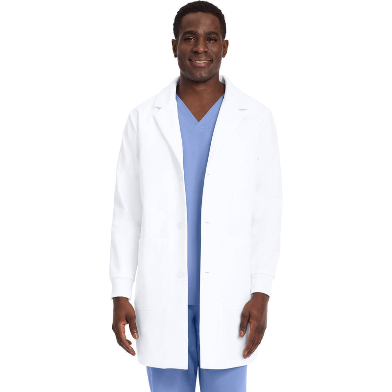 white - Men's 6-Pocket Dental Lab Coat