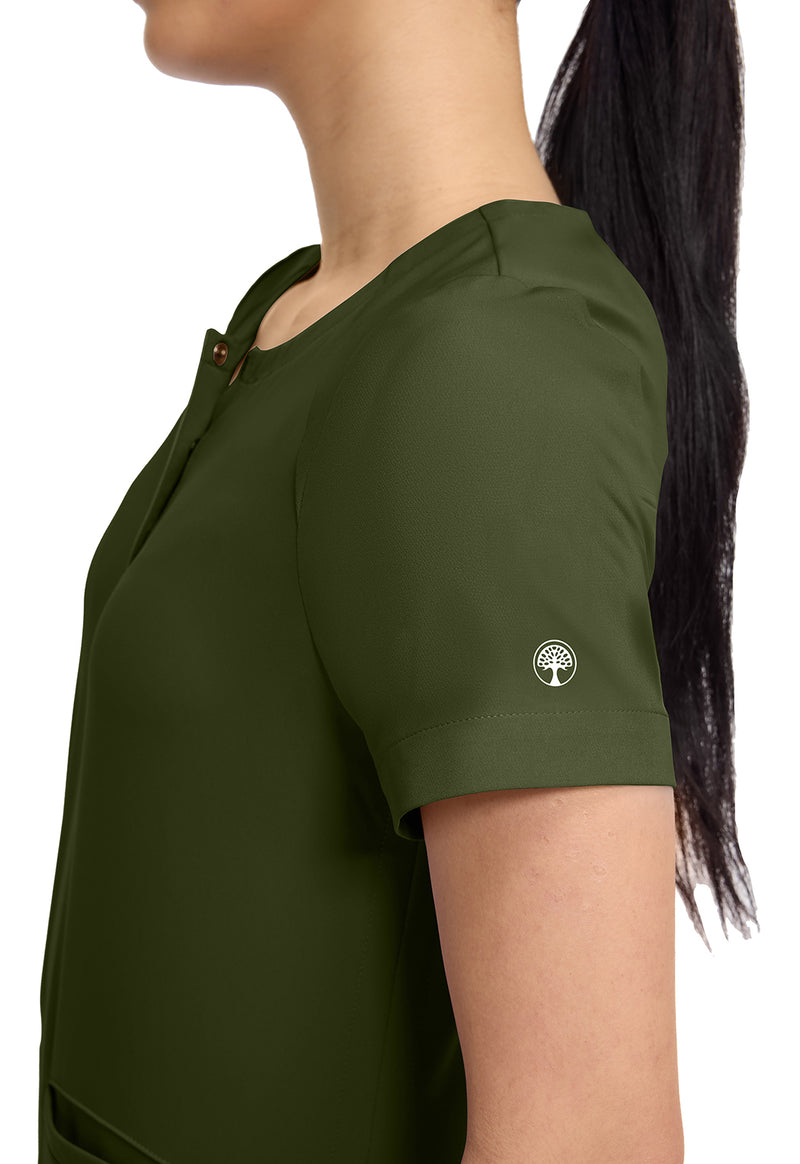 Dark Pine - Women's Crew Neck Scrub Top (View 3)