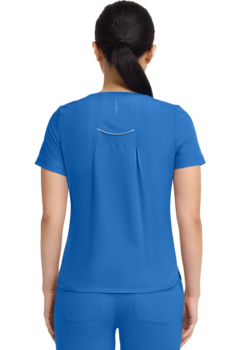 Royal - Healing Hands 360 Women Scrub Top - Back View