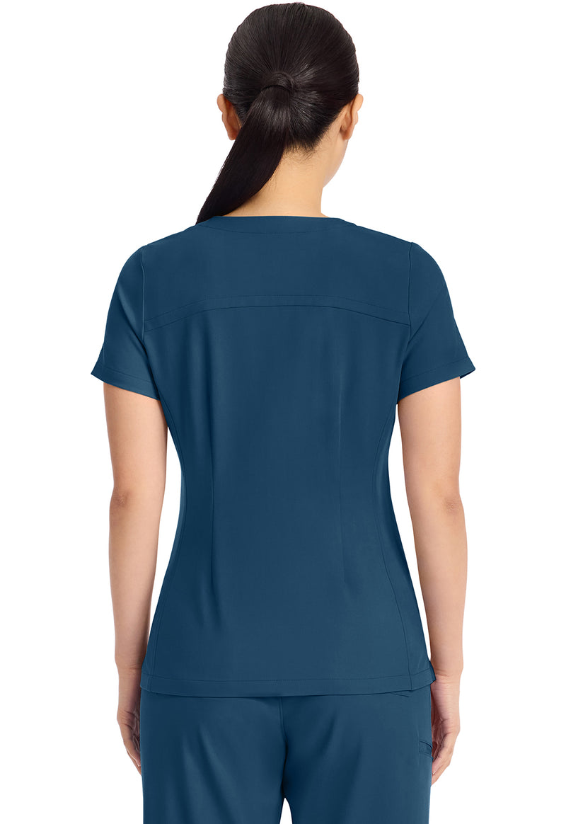 Caribbean - Healing Hands Quest Women Scrub Top - Back View