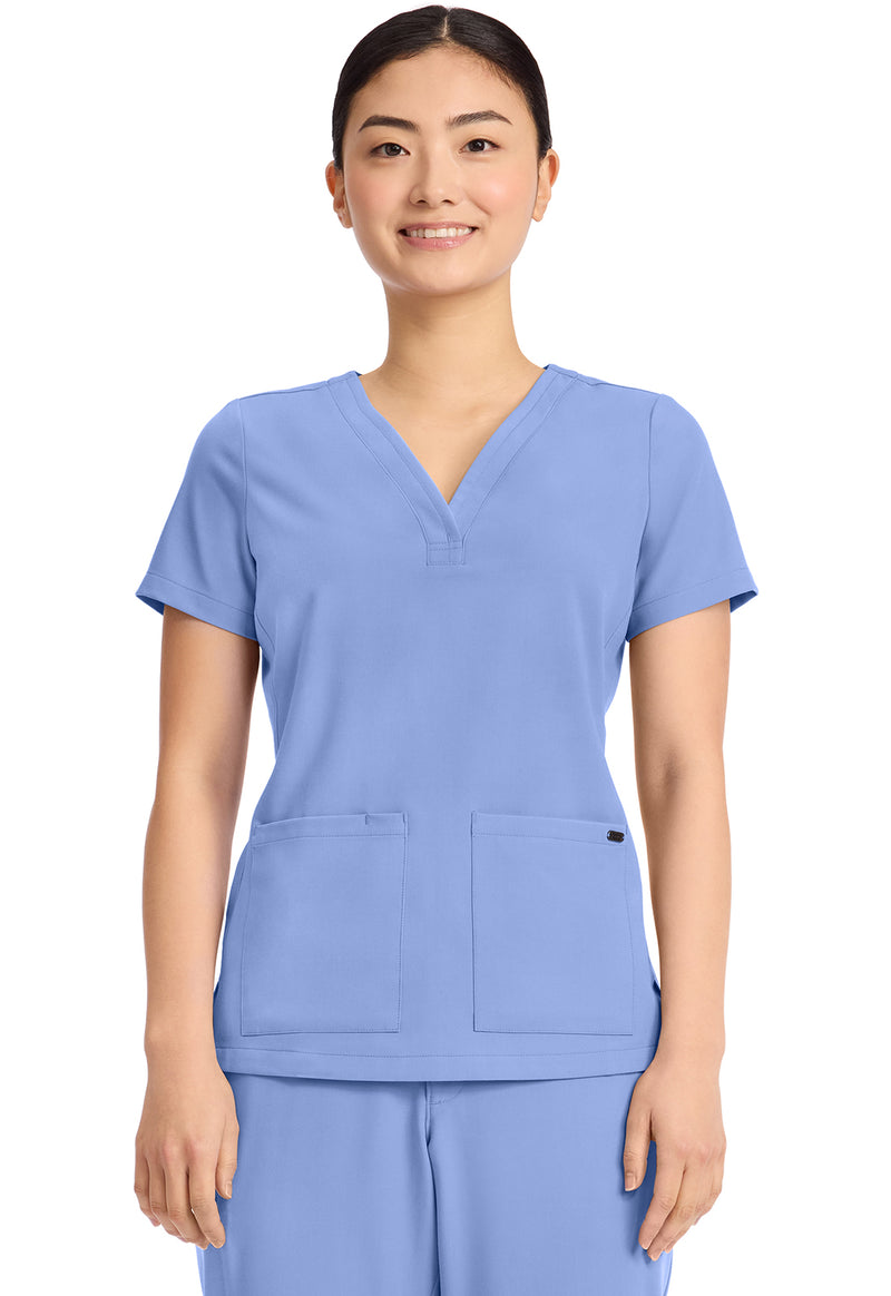 CEIL - Healing Hands Quest Women Scrub Top - Front View