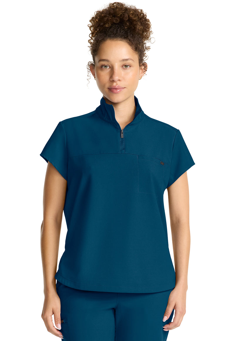 Caribbean - Healing Hands Quest Women Scrub Top - Front View