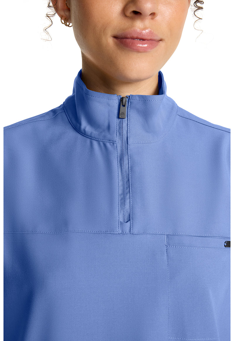 CEIL - Women's Partial Zip Stand Collar Scrub Top (View 2)