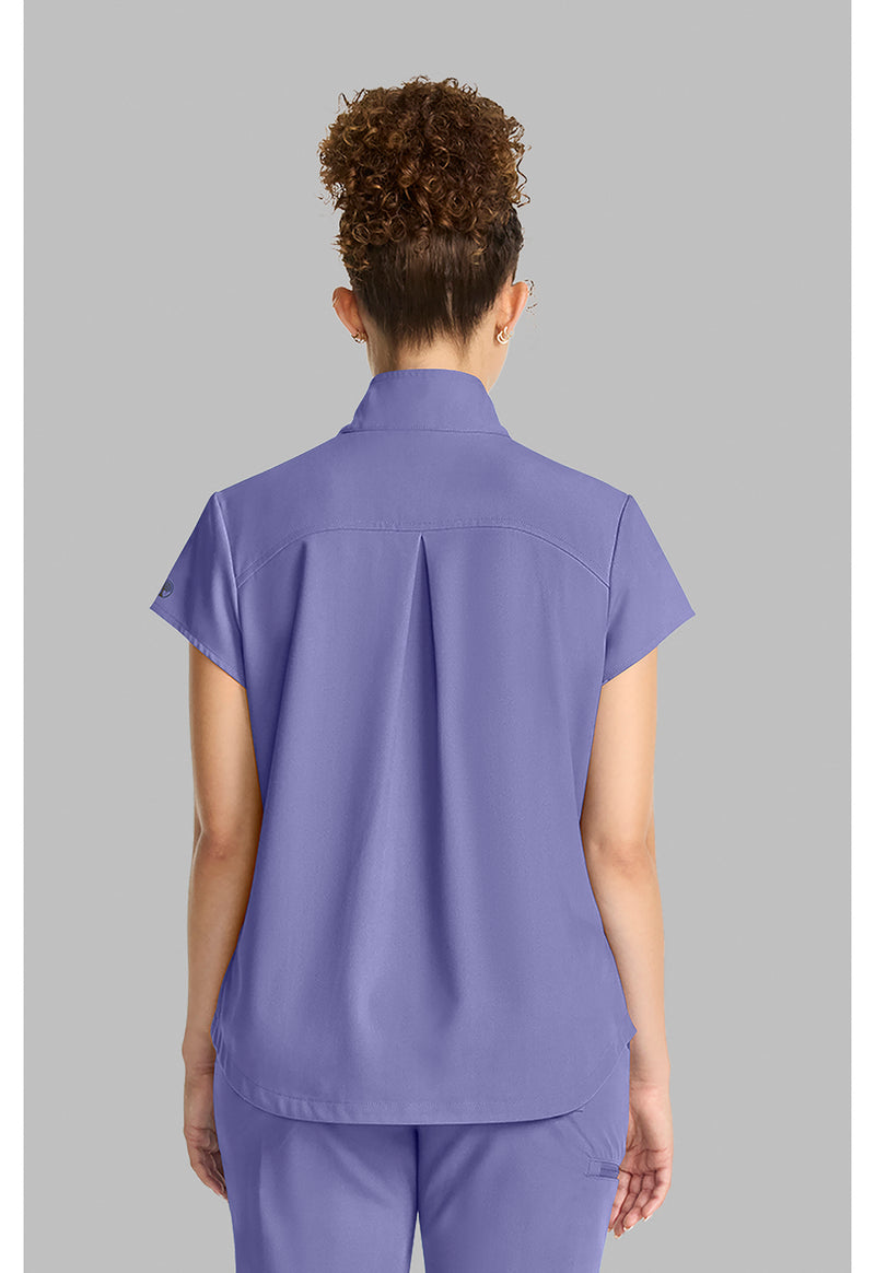 Persian Violet - Healing Hands Quest Women Scrub Top - Back View