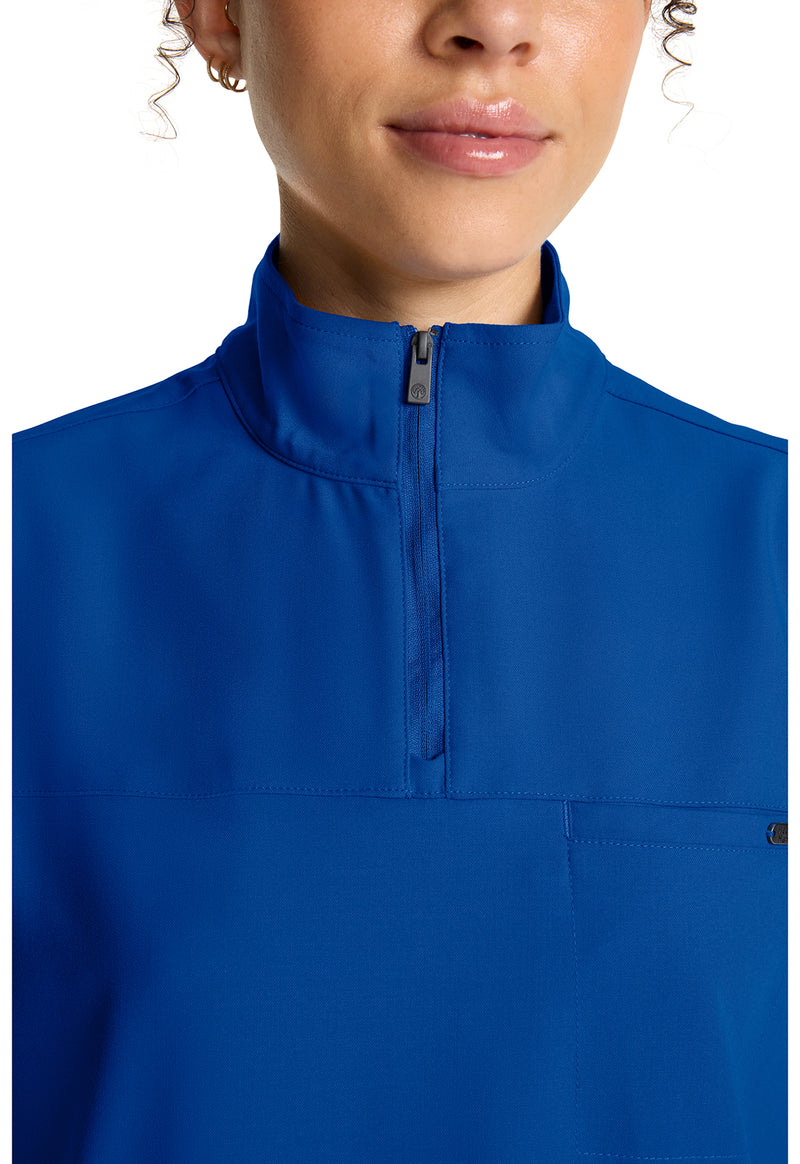 Royal - Women's Partial Zip Stand Collar Scrub Top (View 2)