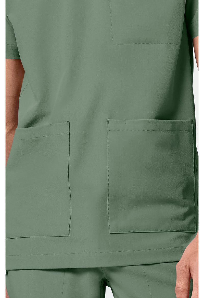Acadia Green - Men's V-Neck Scrub Top (View 3)