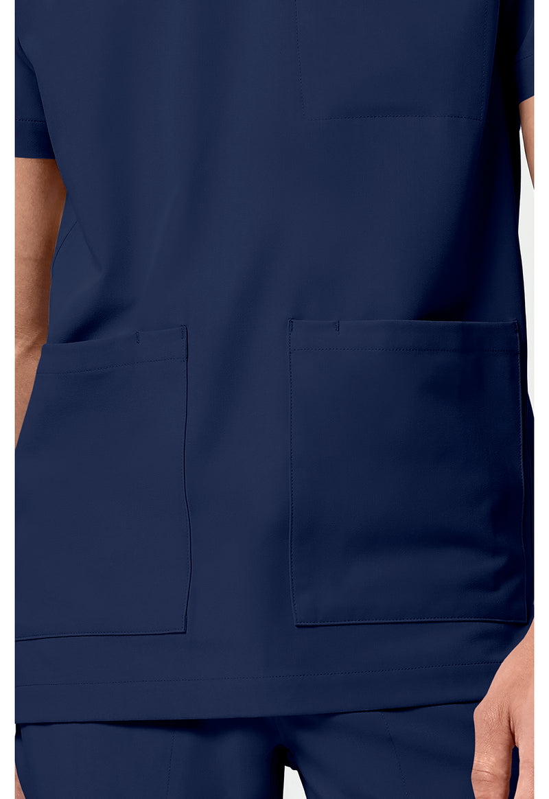 Navy - Men's V-Neck Scrub Top (View 3)