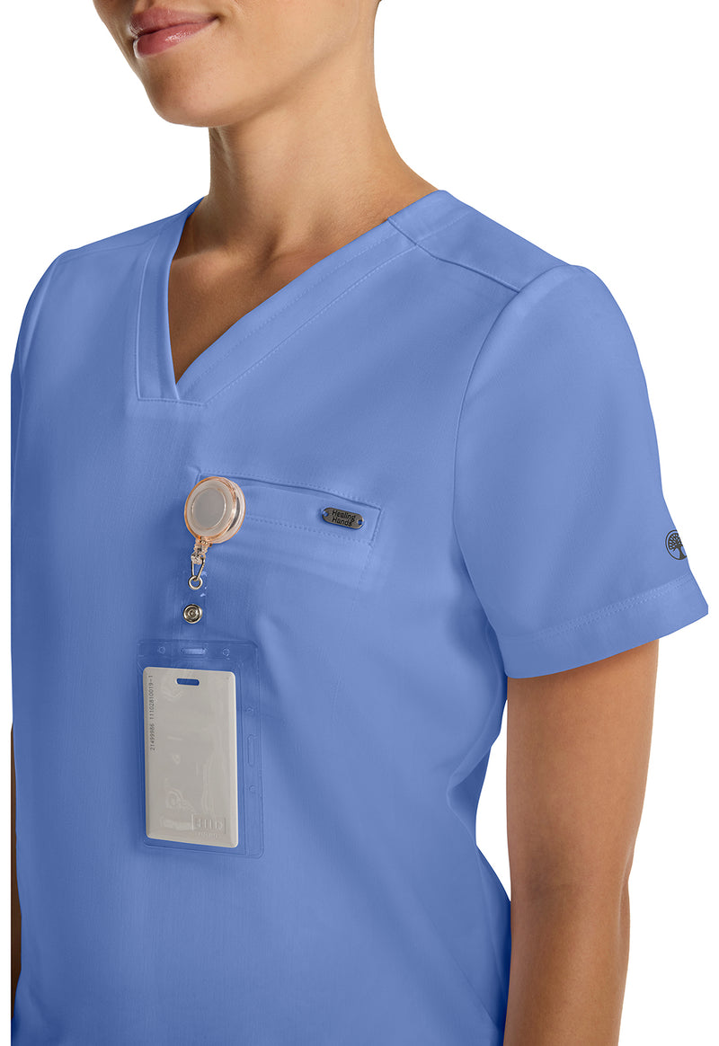 CEIL - Women's Tuck-in V-Neck Scrub Top (View 2)