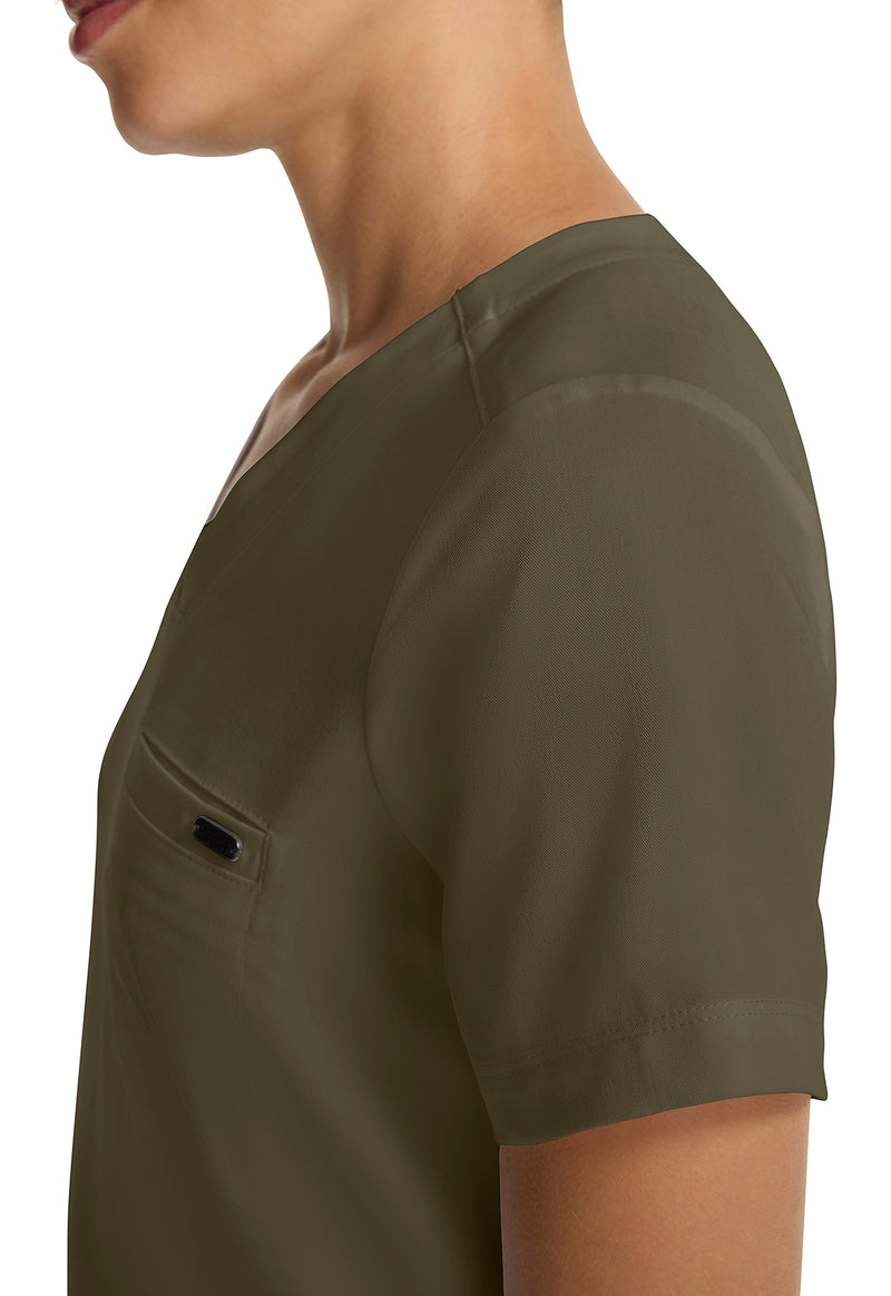 olive - Women's Tuck-in V-Neck Top (View 3)