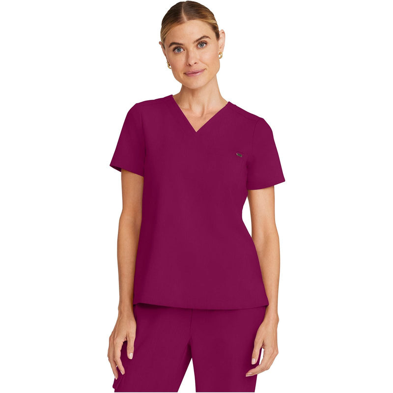 wine - Women's Tuck-in V-Neck Top