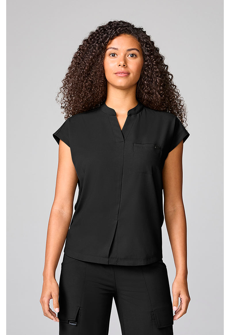 Black - Mandarin Collar Top
