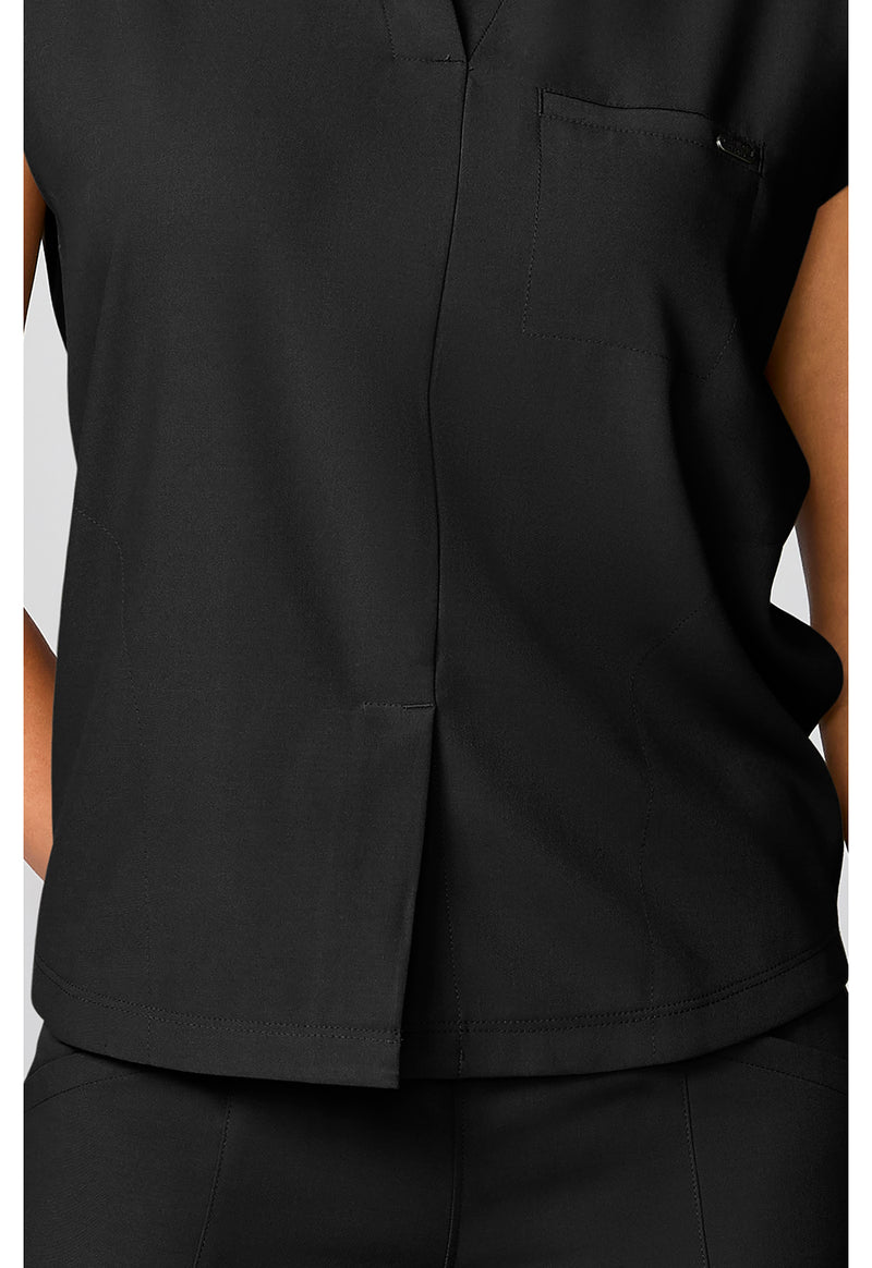 Black - Mandarin Collar Top (View 3)