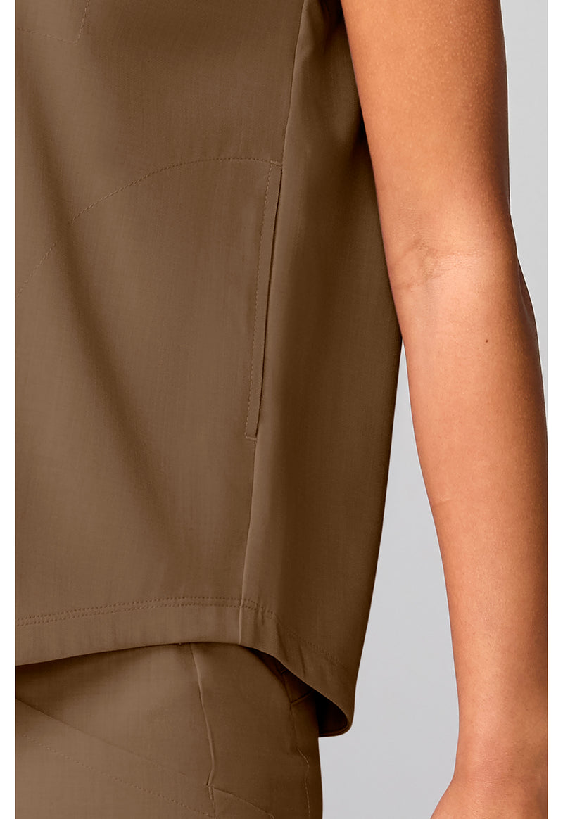 French Brown - Mandarin Collar Top (View 4)