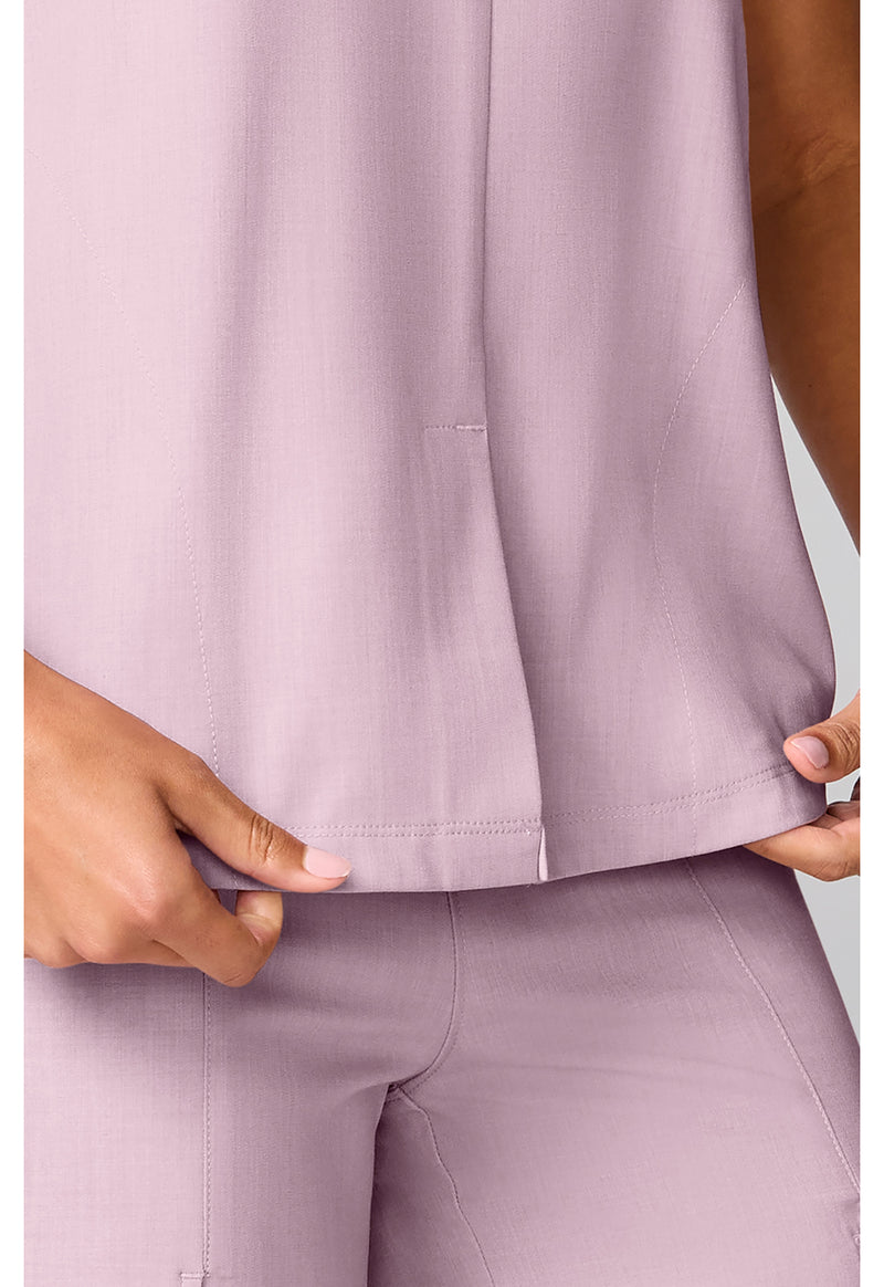 Pink Pearl - Mandarin Collar Top (View 3)