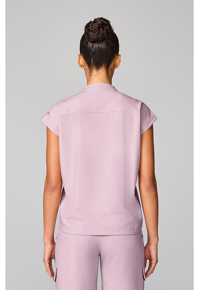 Pink Pearl - Mandarin Collar Top (Back)