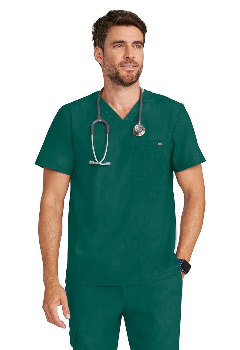 Hunter - Healing Hands Quest Men Scrub Top - Front View