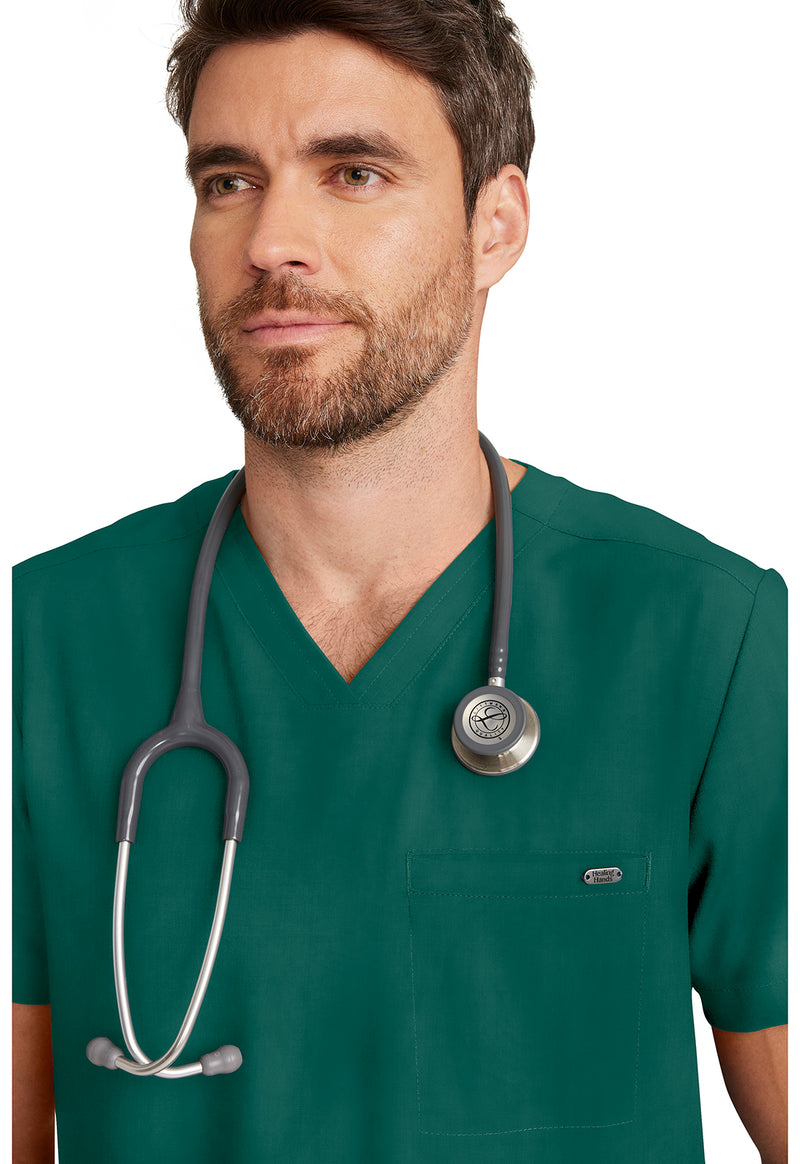 Hunter - Men's 1-Pocket V-Neck Scrub Top (View 2)