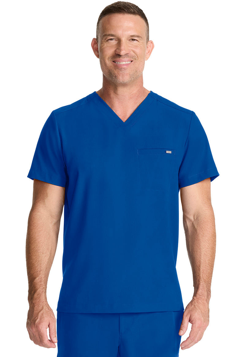 Royal - Healing Hands Quest Men Scrub Top - Front View