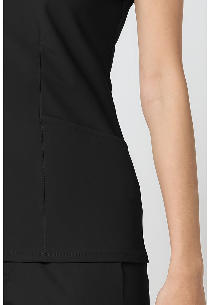 Black - Women's V-Neck Scrub Top (View 4)