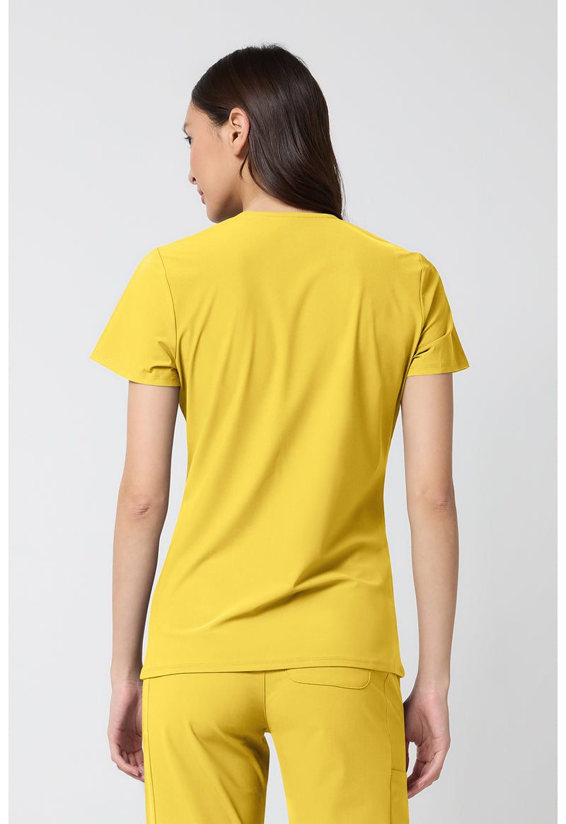 Butterscotch - Cherokee IN Pursuit Women Scrub Top - Back View