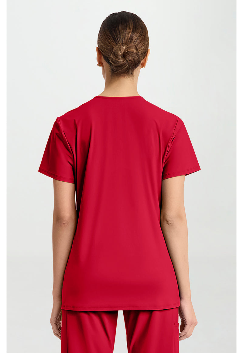 Cherry Pop - Cherokee IN Pursuit Women Scrub Top - Back View