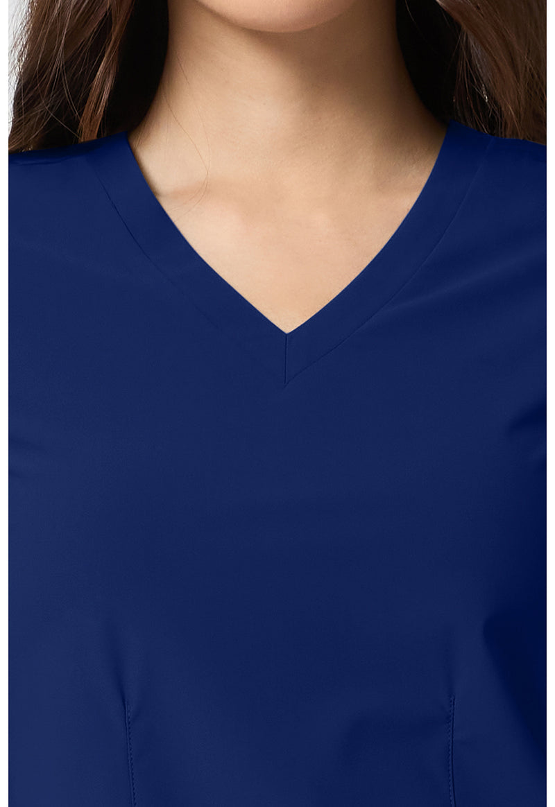 Navy - Women's V-Neck Scrub Top (View 2)