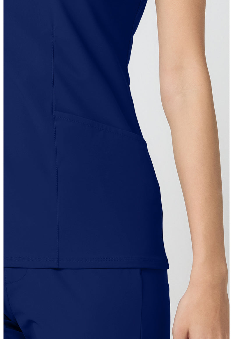 Navy - Women's V-Neck Scrub Top (View 4)
