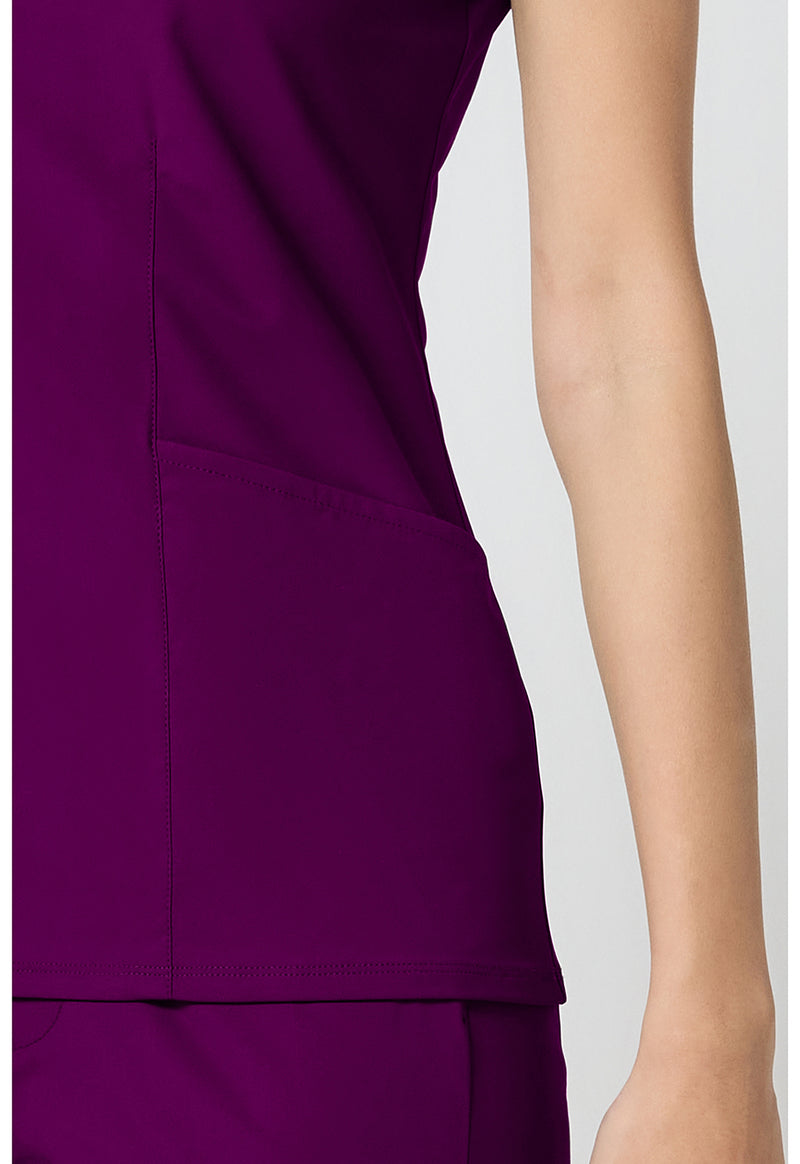 Wine - Women's V-Neck Scrub Top (View 3)
