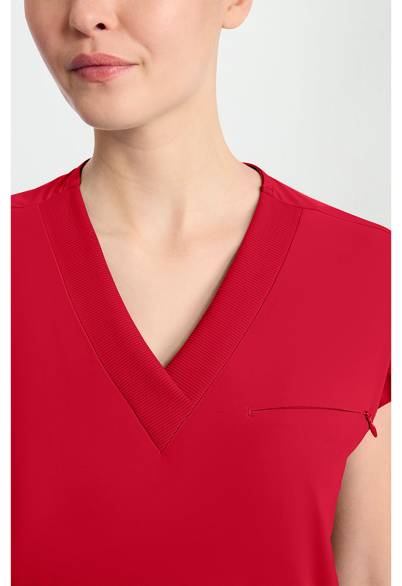 Cherry Pop - Women's Dolman V-Neck Scrub Top (View 3)