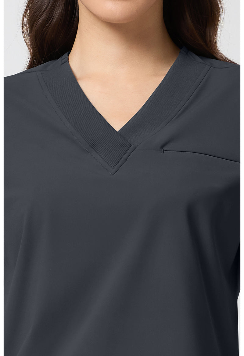 Pewter - Women's Dolman V-Neck Scrub Top (View 2)