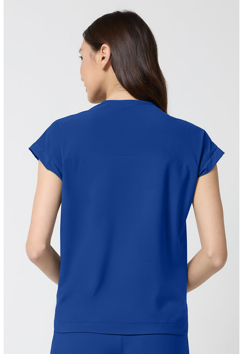 Royal - Cherokee IN Pursuit Women Scrub Top - Back View