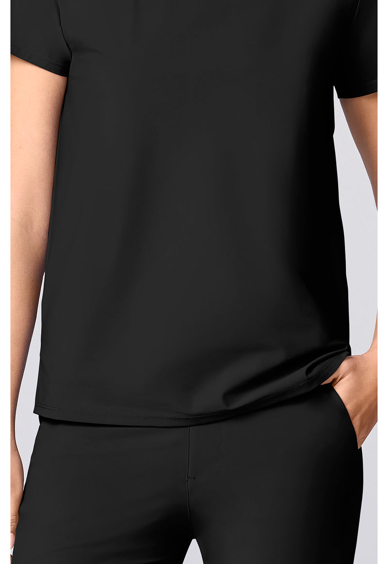 Black - Women's Crew Neck Scrub Top (View 3)