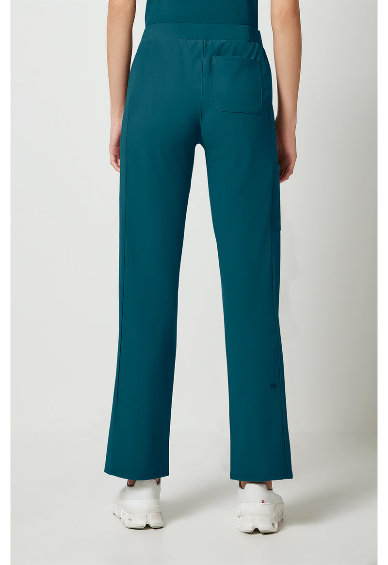 Caribbean Blue - Cherokee IN Pursuit Women Scrub Pants - Back View