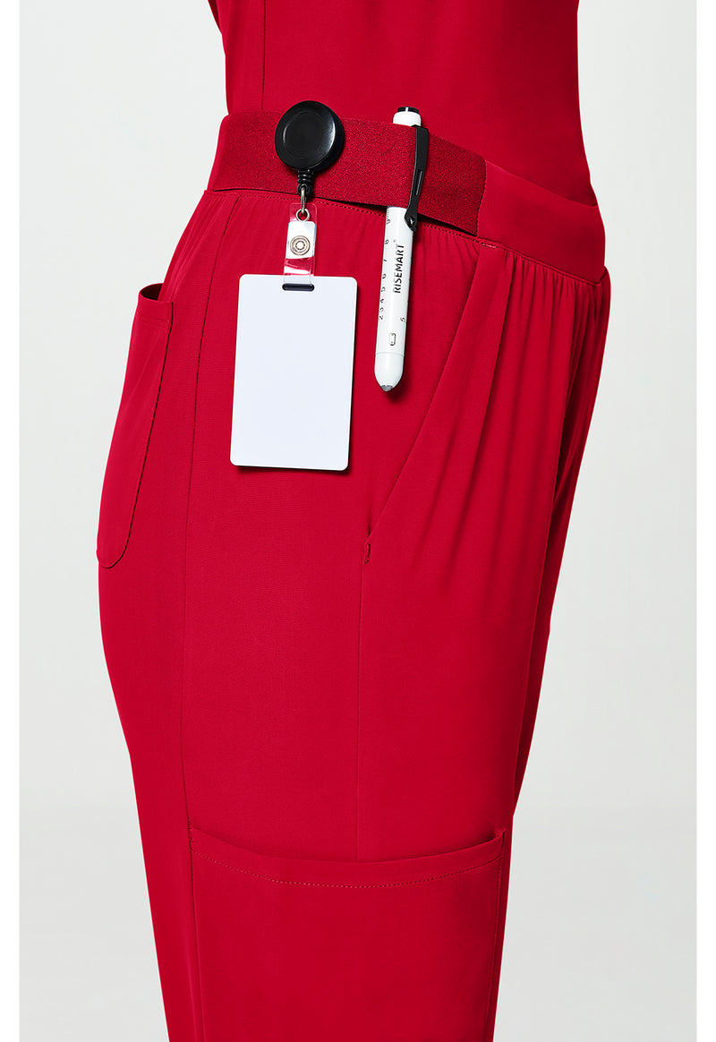 Cherry Pop - Women's 4-Pocket Straight Leg Scrub Pants (View 3)