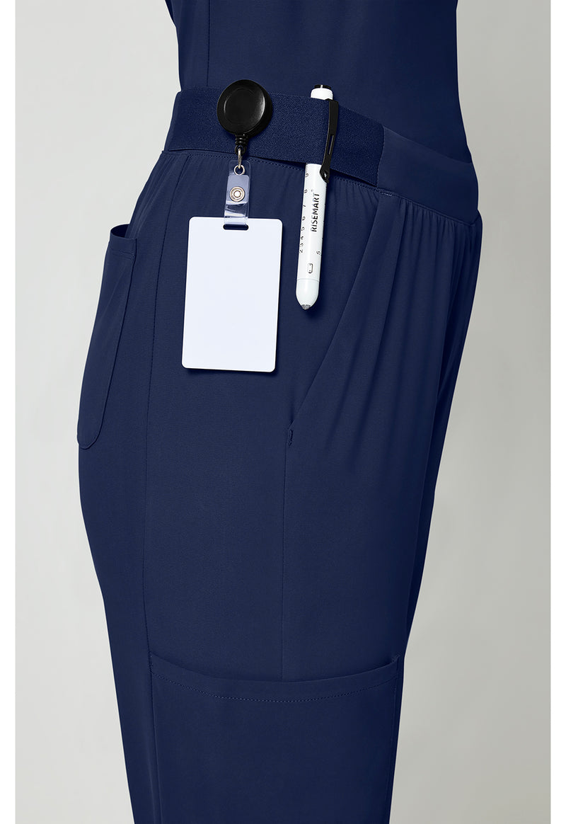 Navy - Women's 4-Pocket Straight Leg Scrub Pants (View 3)