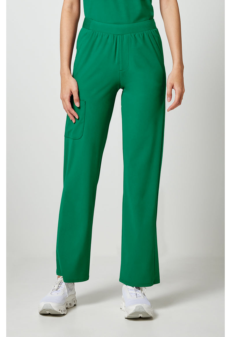 Retro Green - Cherokee IN Pursuit Women Scrub Pants - Front View