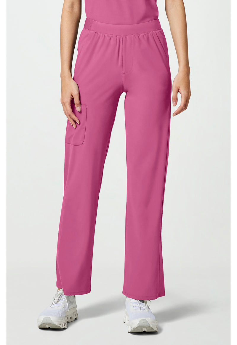 Tropical Pink - Cherokee IN Pursuit Women Scrub Pants - Front View