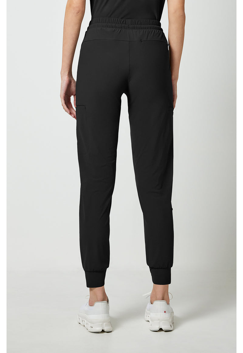 Black - Cherokee IN Pursuit Women Scrub Pants - Back View