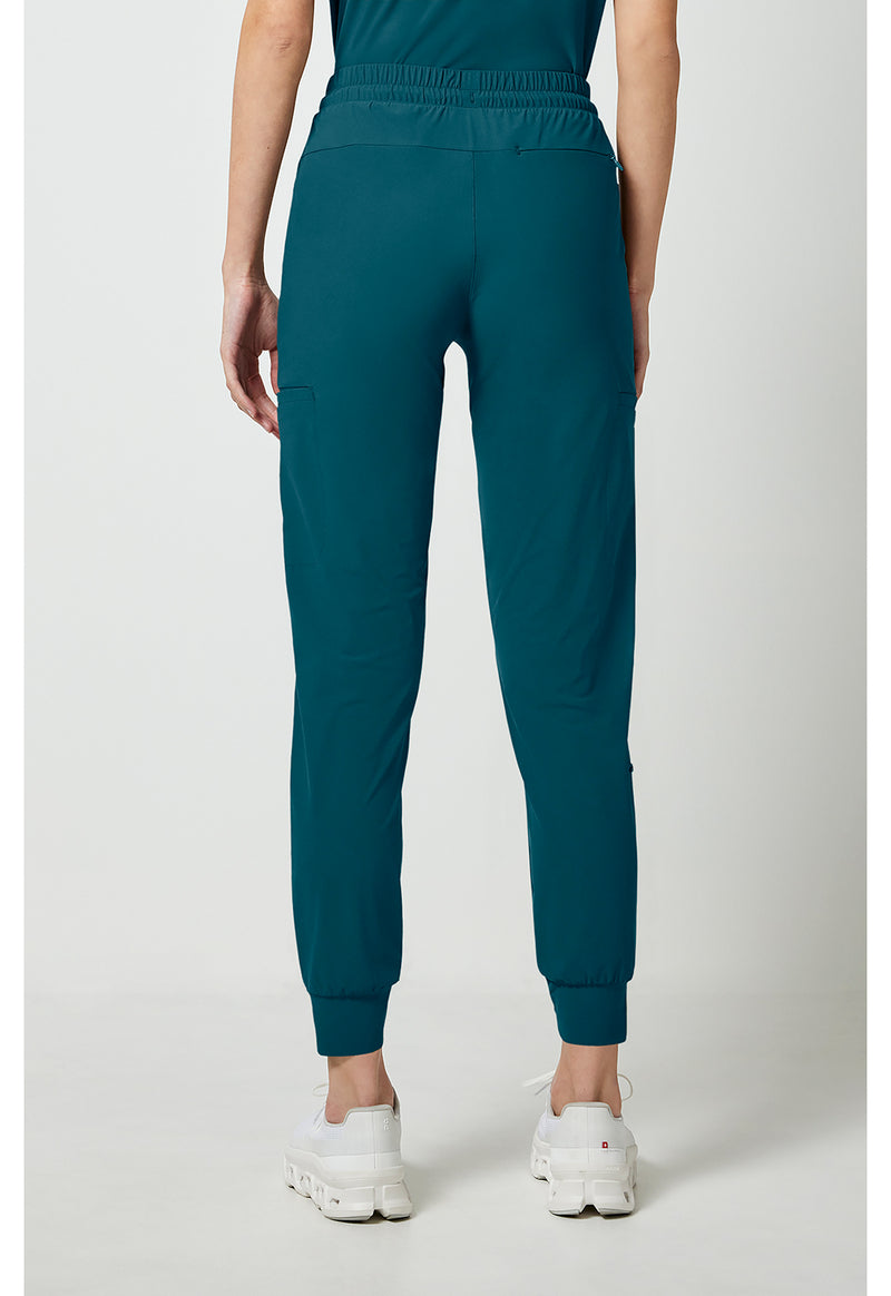 Caribbean Blue - Cherokee IN Pursuit Women Scrub Pants - Back View