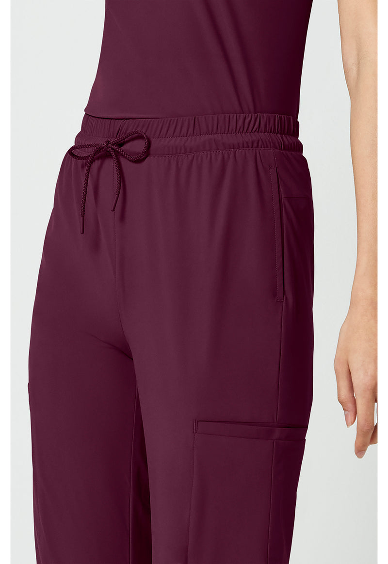 Wine - Women's 5-Pocket Jogger Scrub Pants (View 4)