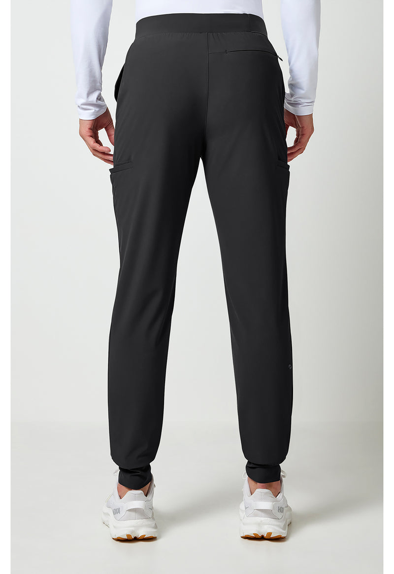 Black - Cherokee IN Pursuit Men Scrub Pants - Back View