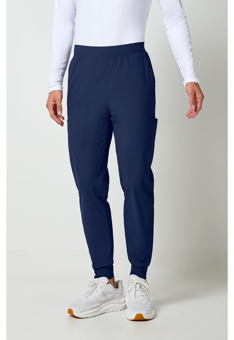 Navy - Cherokee IN Pursuit Men Scrub Pants - Front View