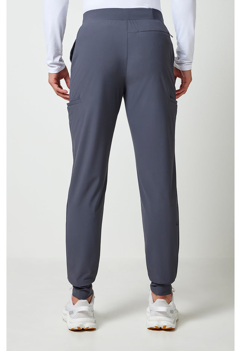 Pewter - Cherokee IN Pursuit Men Scrub Pants - Back View
