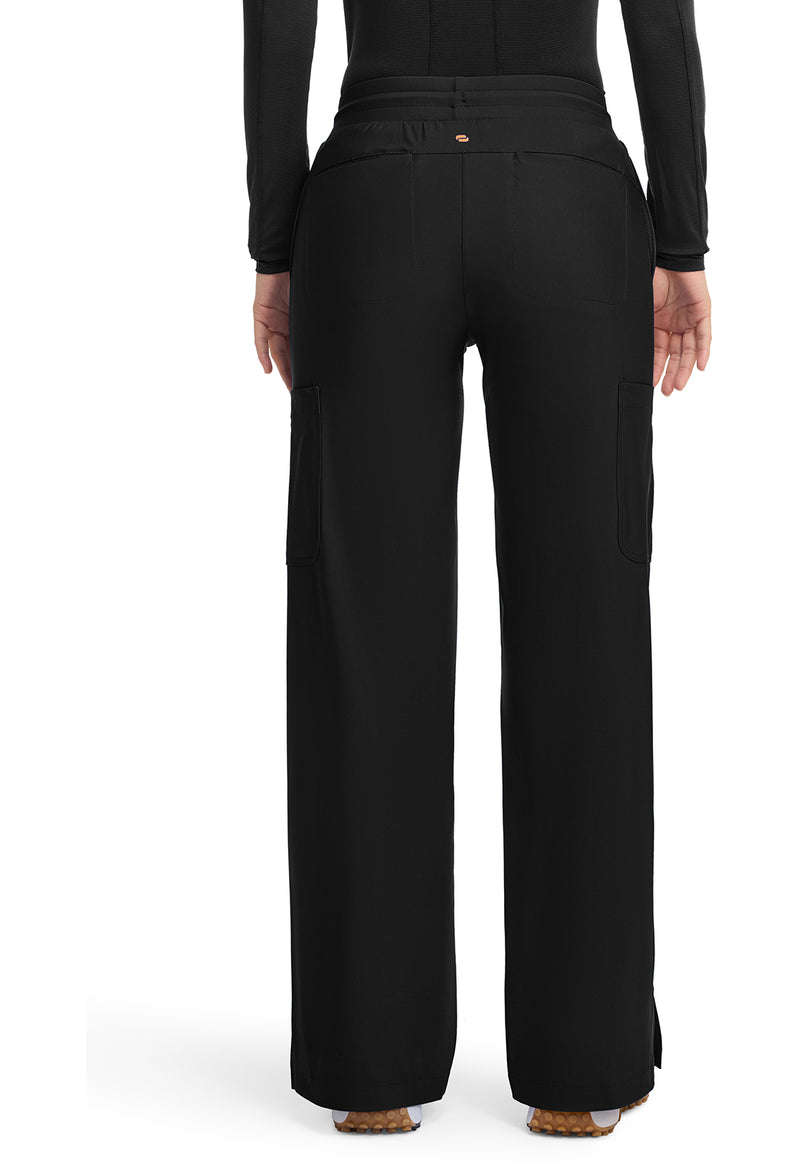 Black - Pintuck Wide Leg Pant – Petite (Back)
