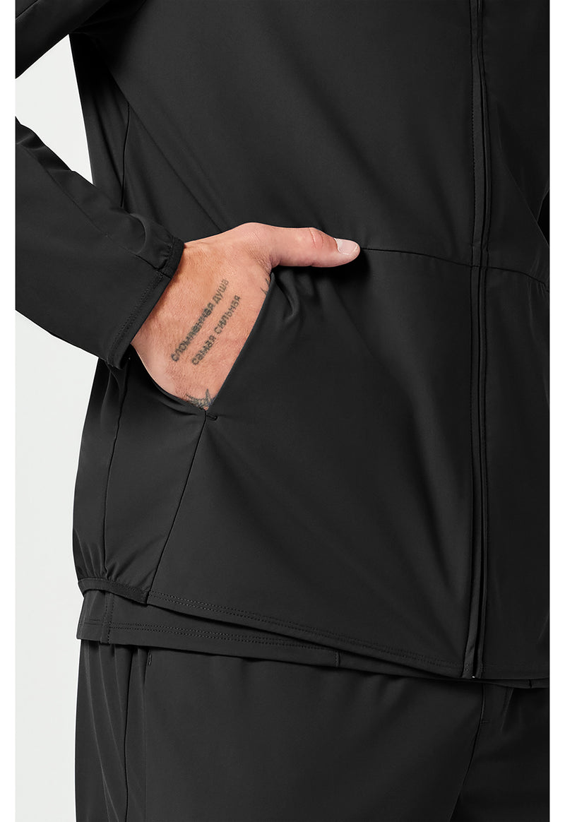 Black - Men's 3-Pocket Warm-up Jacket (View 3)