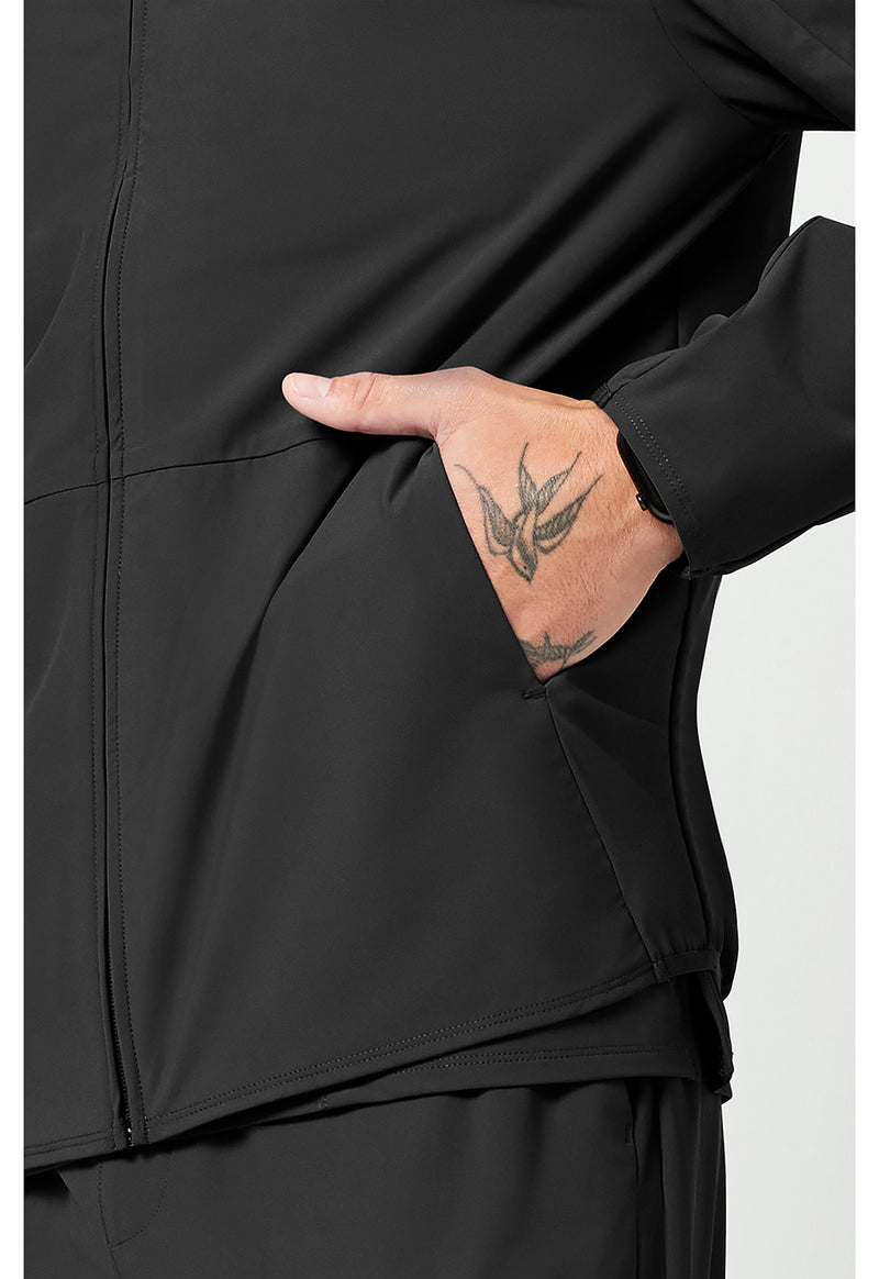 Black - Men's 3-Pocket Warm-up Jacket (View 4)
