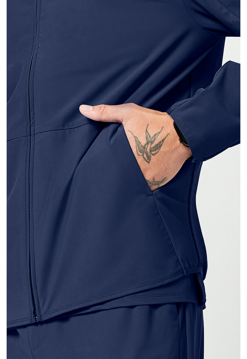 Navy - Men's 3-Pocket Warm-up Jacket (View 4)
