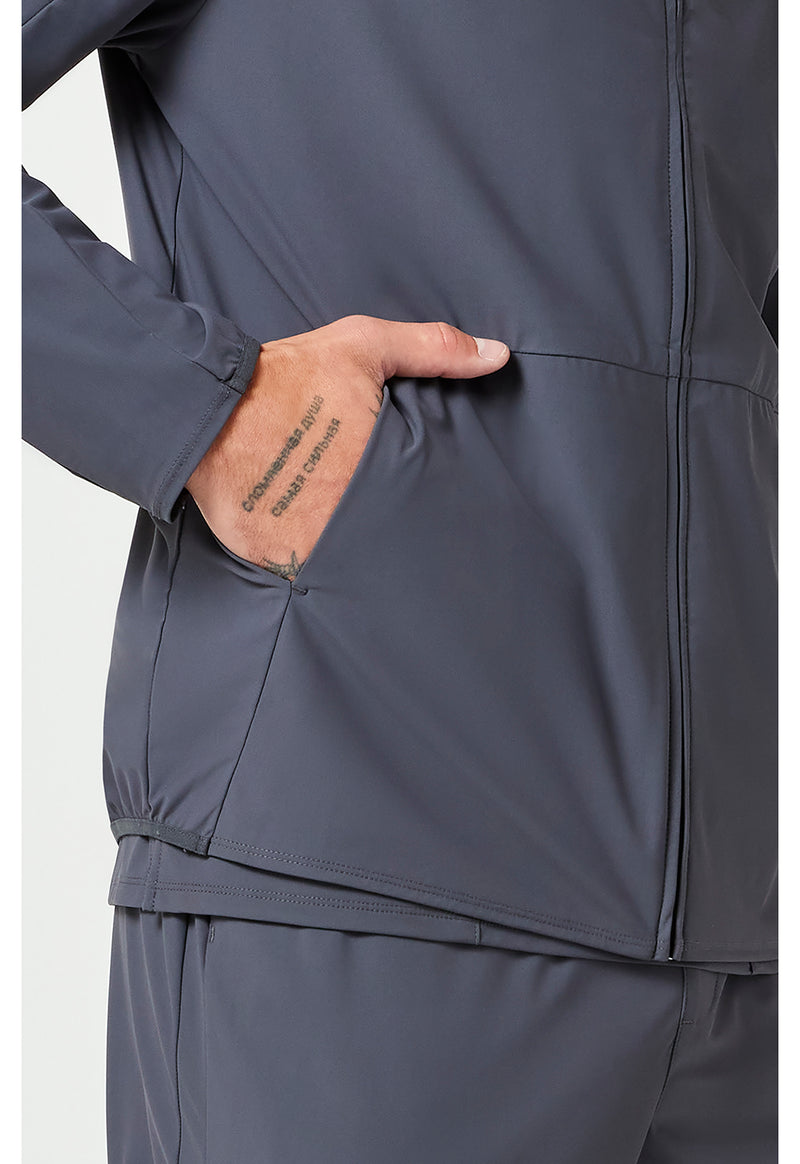 Pewter - Men's 3-Pocket Warm-up Jacket (View 3)